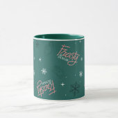 Mug Frosty Snowman Green Snowflake Motif (Centre)