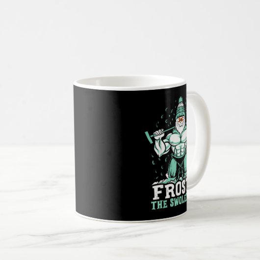Mug Frosty The Swoleman Funny Buff Swole Snowman Gym M (Devant droit)