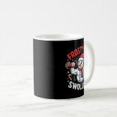 Mug Frosty The Swoleman Funny Gym Swole Bro Snowman (Devant droit)