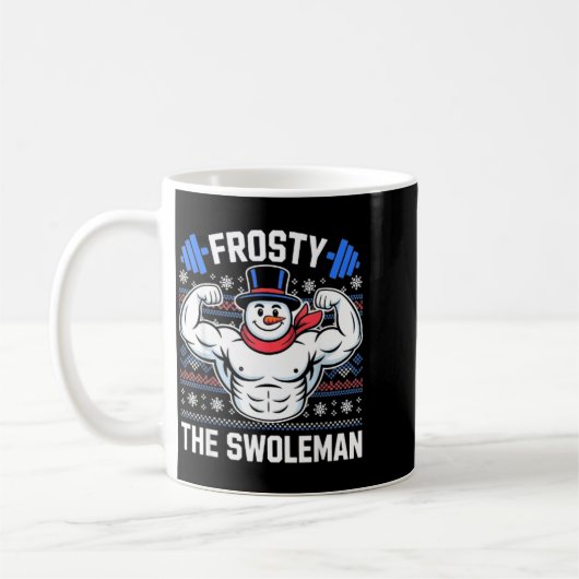 Mug Frosty The Swoleman Funny Ugly Christmas Sweater G (Gauche)