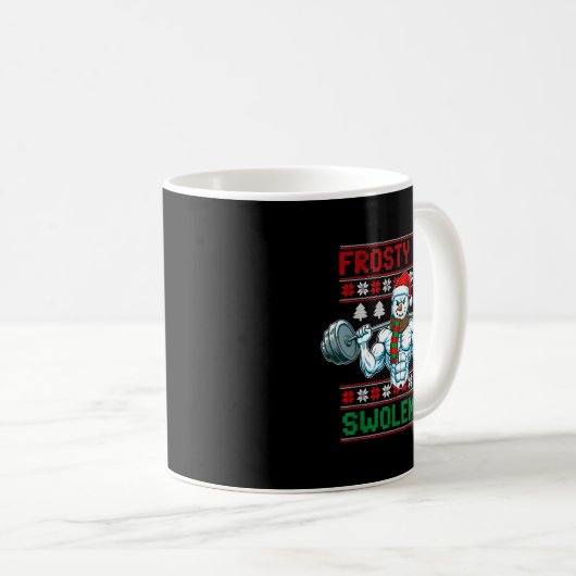Mug Frosty The Swoleman Ugly Christmas Sweater Funny S (Devant droit)