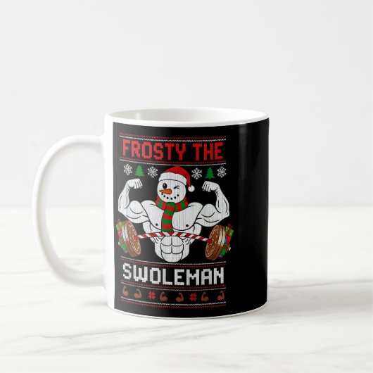 Mug Frosty The Swoleman Ugly Christmas Sweater Funny X (Gauche)