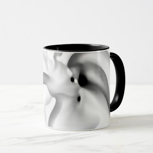 Mug Frozen : gris Abstrait, blanc et noir (Devant droit)
