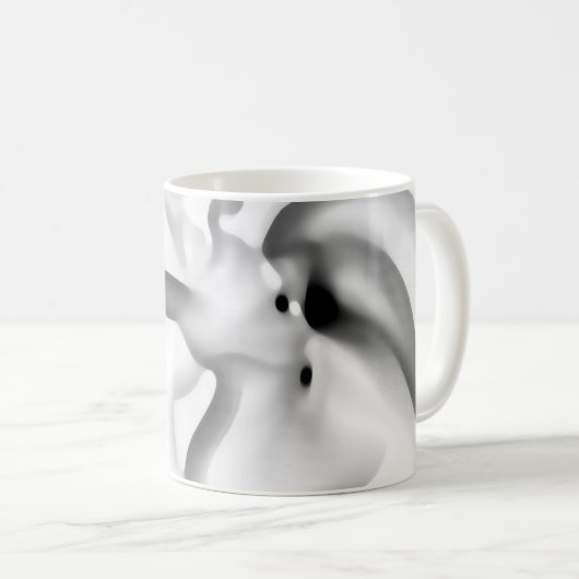 Mug Frozen : gris Abstrait, blanc et noir (Devant droit)