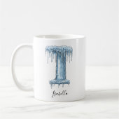 Mug Frozen Icicle Letter I Personalized Winter Name (Gauche)
