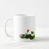 Mug Frühlingserwachen, Welpe mit Schmetterling (Gauche)