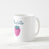 Mug Fruit aux fraises mûre Nom personnalisé (Devant droit)