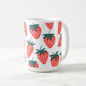 Mug Fruit Aux Fraises Rouges Pour La Muge Aux Fraises (Devant droit)