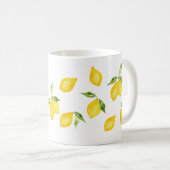 Mug Fruit d'aquarelle au citron jaune mou (Devant droit)