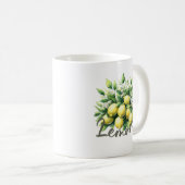 Mug Fruit d'aquarelle de citrons Botanique (Devant droit)