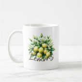 Mug Fruit d'aquarelle de citrons Botanique (Gauche)