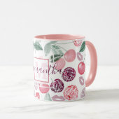 Mug Fruit de cerise rouge élégant (Devant droit)