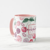 Mug Fruit de cerise rouge élégant (Devant gauche)