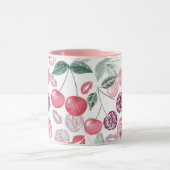 Mug Fruit de cerise rouge élégant (Centre)