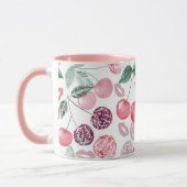 Mug Fruit de cerise rouge élégant (Gauche)