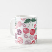 Mug Fruit de cerise rouge élégant (Devant gauche)