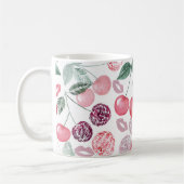 Mug Fruit de cerise rouge élégant (Gauche)