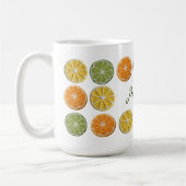 Mug Fruit de Crochet frais moderne Nom des tranches d' (Gauche)