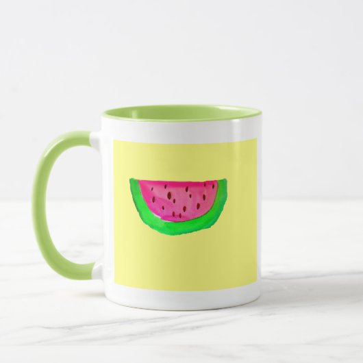 Mug Fruit de pastèque juteux rose (Gauche)