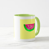 Mug Fruit de pastèque juteux rose (Devant droit)
