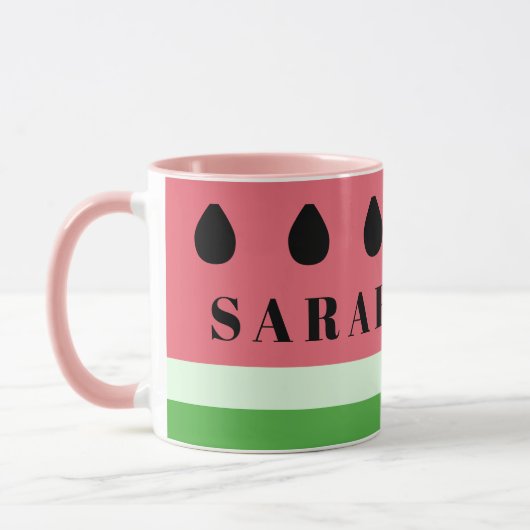 Mug Fruit de pastèque mignonne Graines de café personn (Gauche)