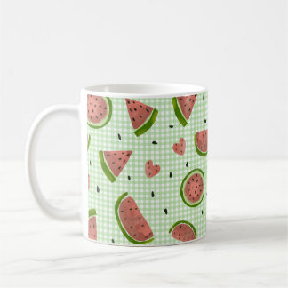 Mug Fruit de pastèque Motif sans couture sur En vichy 