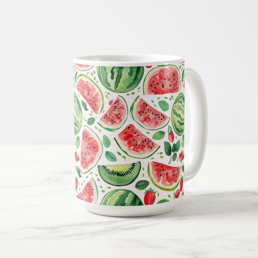 Mug Fruit d'eau et Motif de fruits d'été (Devant droit)