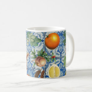 Mug Fruit d'été méditerranéen & Mosaïque Bleue Bl