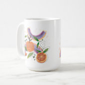 Mug fruit d'orange d'été géométrique (Devant gauche)