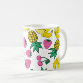 Mug Fruit Fiesta : Bananes, ananas, fraises (Devant droit)