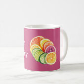 Mug Fruit Fruité Citrus Rose (Devant droit)