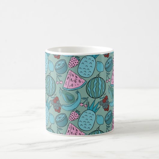 Mug Fruit motif transparent | motif de surface de frui (Centre)