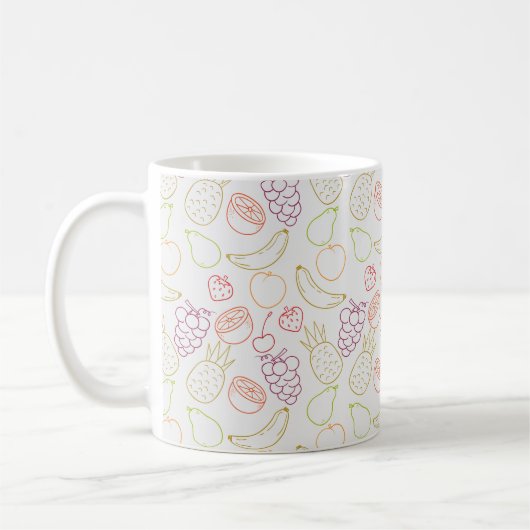 Mug Fruit motif transparent | motif de surface de frui (Gauche)