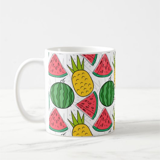 Mug Fruit motif transparent | motif de surface de frui (Gauche)