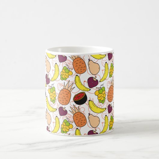 Mug Fruit motif transparent | motif de surface de frui (Centre)