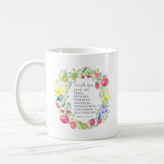 Mug Fruit Of Spirit Aquarelle Artwork (Gauche)