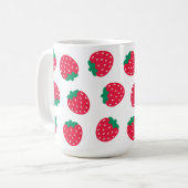 Mug Fruit Rouge mignonne pour fraises LoveMug (Devant gauche)