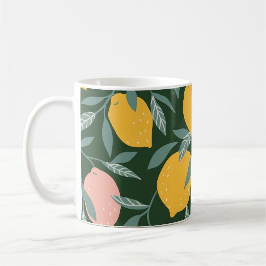 Mug Fruit vintage citron Motif sans joint (Gauche)