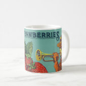 Mug Fruit vintage Crate Étiquette Art Patriot Fraises (Devant droit)