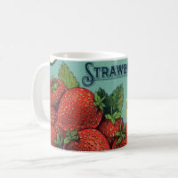 Fruit vintage Crate Étiquette Art Patriot Fraises