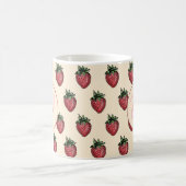 Mug Fruité fraise fraîche Motif Nom du monogramme (Centre)