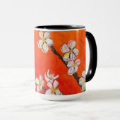 Mug Fruits blancs Fleur Orange Odeur rouge du printemp (Devant droit)