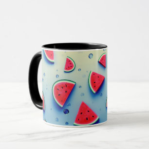 Mug Fruits caricaturaux de Vega Cute Watermelon Slice