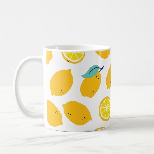 Mug Fruits citrons sans couture motif (Gauche)