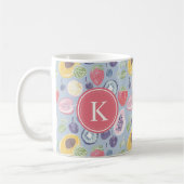 Mug Fruits colorés Monogramme Motif de printemps (Gauche)