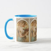 Mug Fruits d'Alphonse Mucha, Art Nouveau Vintage (Gauche)