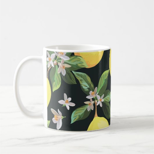 Mug Fruits de citron : Conception Motif transparente (Gauche)