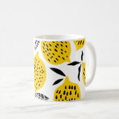 Mug Fruits de citron : design vintage et transparent. (Devant droit)