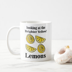 Mug Fruits De Citrons Regardant Les Citrons Jaunes Plu