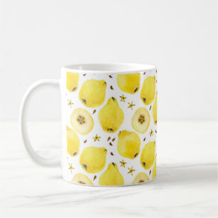 Mug Fruits de coing jaune frais, aquarelle sans passe